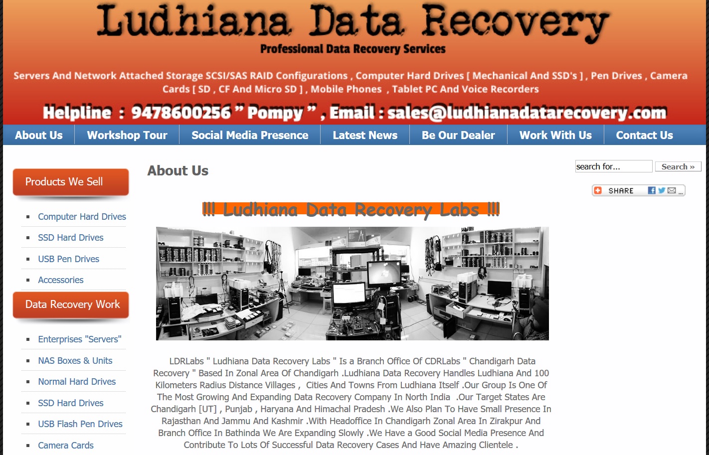 Ludhiana Data Recovery - Our Website For Ludhiana